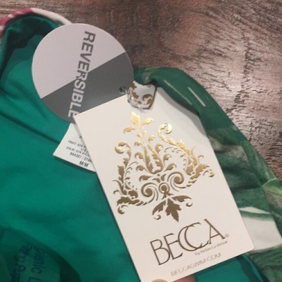 NWT Becca Reversible Shirred Bikini swim - Picture 5 of 7